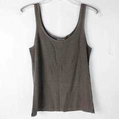 Sigrid Olsen Knit Stretch Tank Top Gray Women's Size Medium