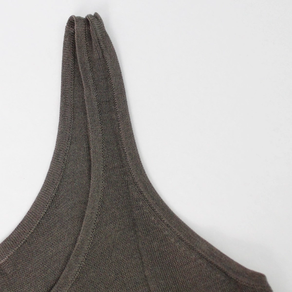 Sigrid Olsen Knit Stretch Tank Top Gray Women's Size Medium