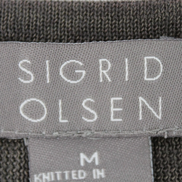 Sigrid Olsen Knit Stretch Tank Top Gray Women's Size Medium