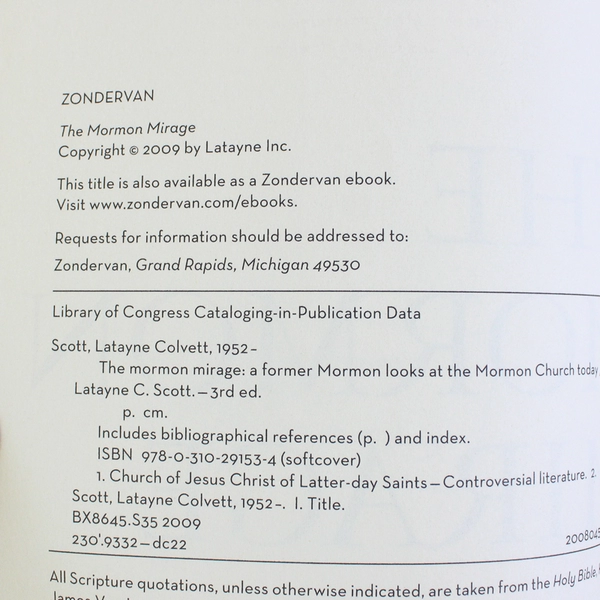 The Mormon Mirage by Latayne C Scott 2009 Paperback Mormon Church Today