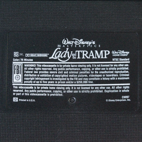 Lady and the Tramp 1994 Walt Disney Masterpiece VHS - Fully Restored