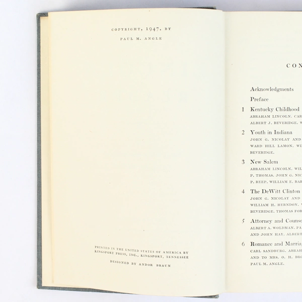 The Lincoln Reader 1947 Mixed Authors Edited by Paul Angle 1947 Biographies HC