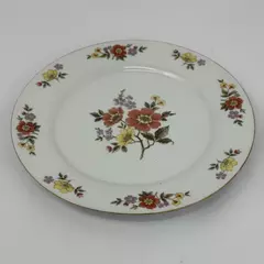 Dynasty Fine China Dalian 8.25" Salad Plate White Floral Gold Rim