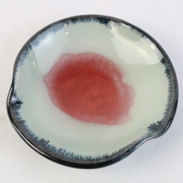 Set of 4 Hand-Painted Sushi Roll Designs Ceramic Soy Sauce Bowls