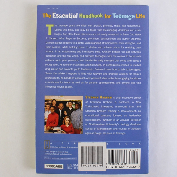 Teens Can Make It Happen Nine Steps to Success by Stedman Graham 2000 PB