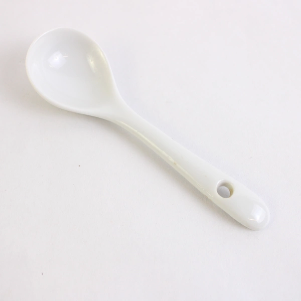 Vintage FTDA Ceramic Pink Floral On White Lidded Canister w/ Spoon 1988