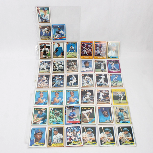 Lot Of 1980-1990 Vintage Mariners Baseball Cards 75 Cards