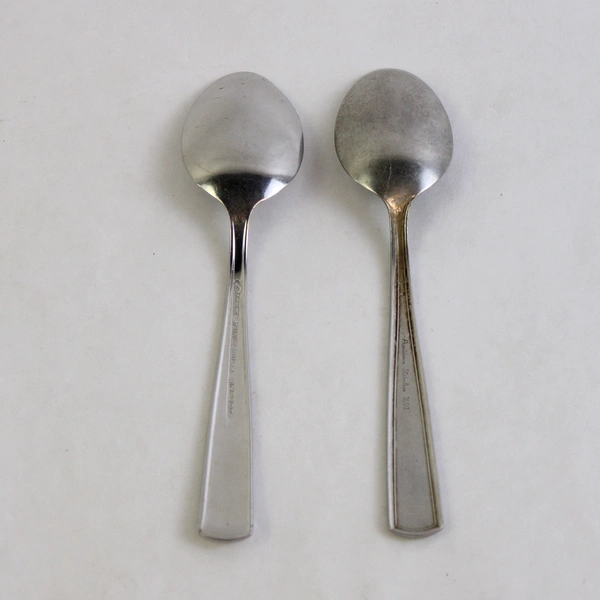 Lot of 2 Providence Simplicity Teaspoons, 5 7/8" Stainless Flatware