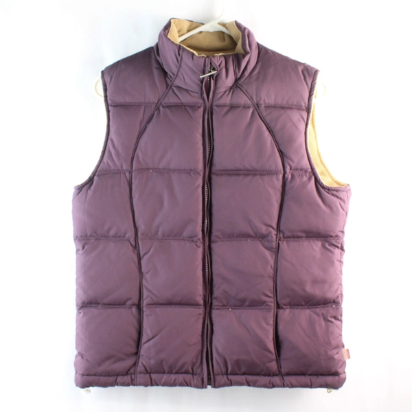 Tsunami Sport Puffer Vest Women's Small S/P Purple Full Zip W/ Pockets
