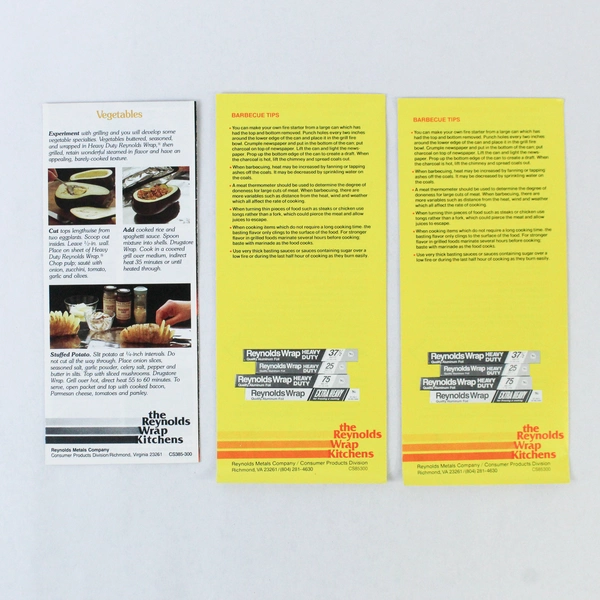 Lot of Reynolds Wrap Barbecue Basics Tips & Recipes Vintage Booklets