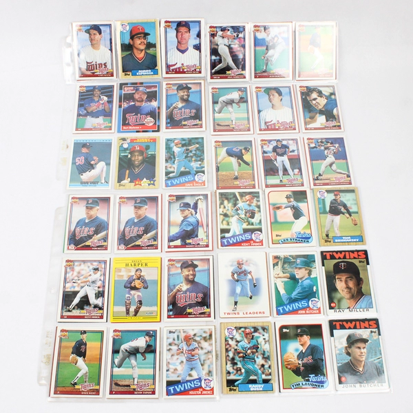 Lot of Minnesota Twins 1980-90's MLB Baseball Team Cards