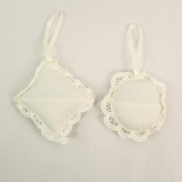 Lot of 4 Unique Victorian Lace & Star Ornaments for Holiday Decor