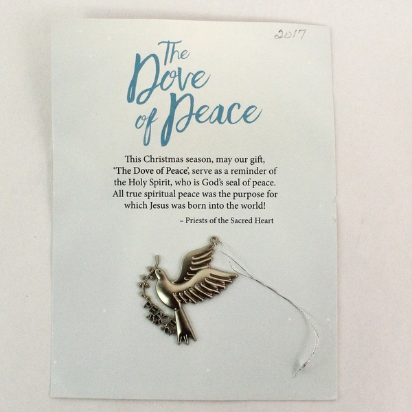 2017 Dove of Peace Religious Christmas Ornament - Priests of Sacred Heart