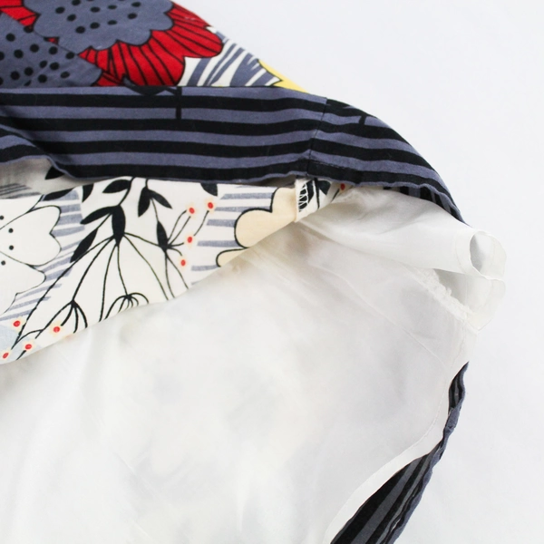 DownEast Basics Primary Colors Floral Knee-Length Skirt Women's Size XS Flaw