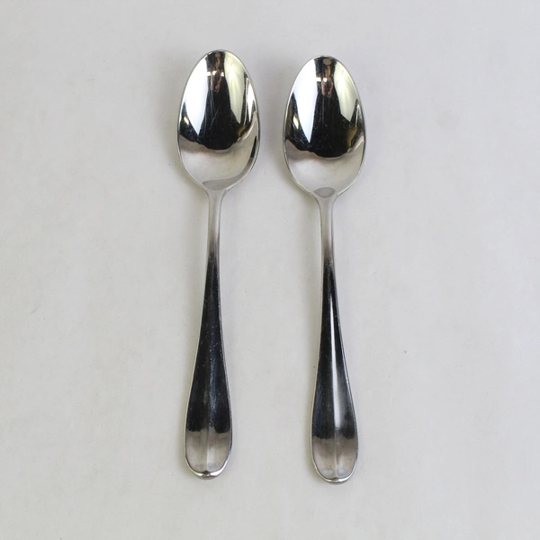 Lot of 2 Hampton Silversmiths Elaine Oval Place Spoon 8" Stainless Flatware