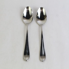 Lot of 2 Hampton Silversmiths Elaine Oval Place Spoon 8" Stainless Flatware