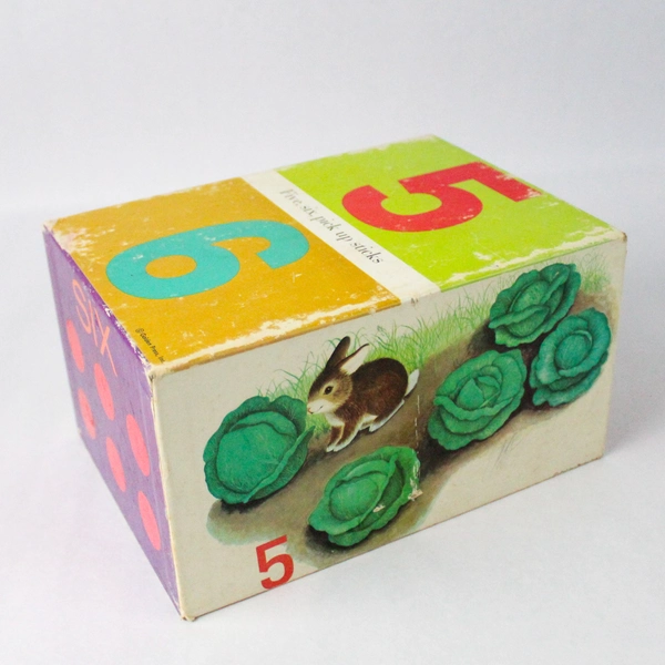 4 Piece Vintage Golden Press Stacking Cardboard Blocks One Two Rhyme