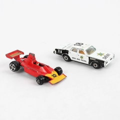 Lot of 2 Yaming Diecast Cars Ferrari Racecar No.10 Highway Patrol Sheriff Car318