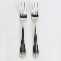 Lot of 2 Hampton Silversmiths Elaine Salad Forks 7" Stainless Flatware