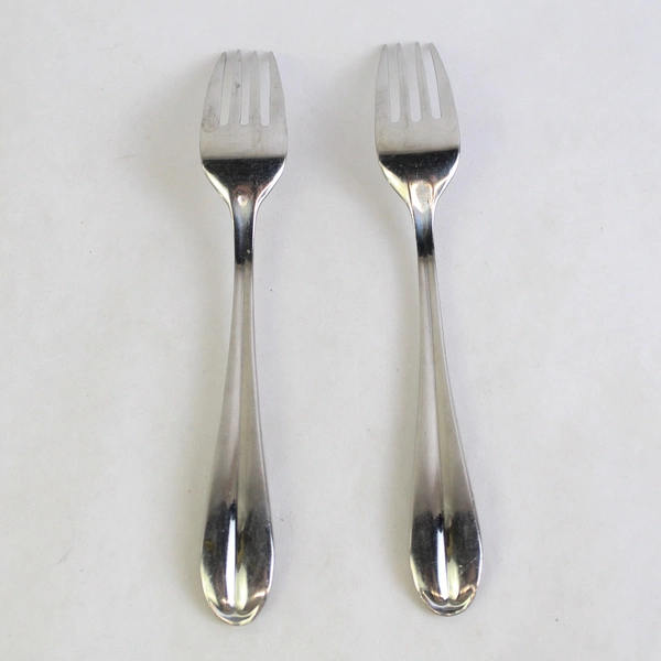 Lot of 2 Hampton Silversmiths Elaine Salad Forks 7" Stainless Flatware