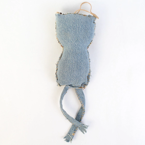 Whimsical Handmade Multicolor Floral Fabric Owl Doorknob Hanger Home Decor