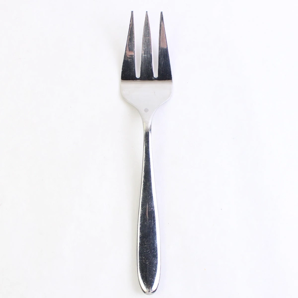 Crate & Barrel Buffet Serving Fork, 8 7/8" Stainless Steel Flatware