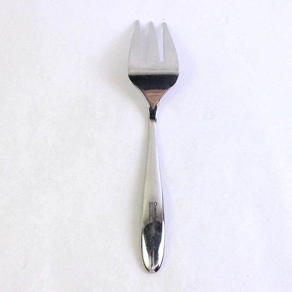 Crate & Barrel Buffet Serving Fork, 8 7/8" Stainless Steel Flatware