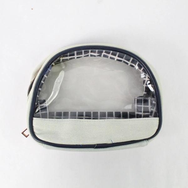 Set of 2 Unbranded Blue Denim Makeup Pouches Cosmetic Bags Flawed