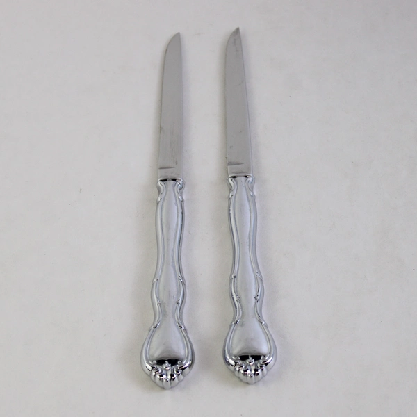 Lot of 2 Carvel Hall CVH 1 Steak Knives, 8 3/8" Stainless Steel Flatware