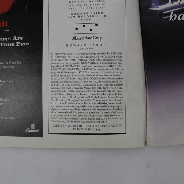 Musician Magazine August 1995 In The Studio With U2 Moby's Home Studio