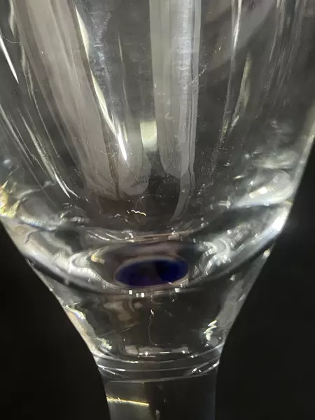 Wyndham Destinations Crystal Blue Stem Champagne Flute 7.75" Long Beach WA