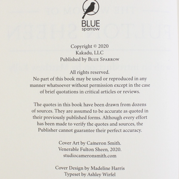 The Wisdom of Fulton Sheen 365 Days of Inspiration 2020 Hardcover 1st Edition