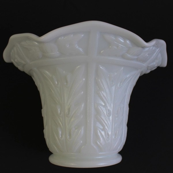 Vintage Imperial White Milk Glass Fluted Vase 6" Diameter 4" Tall