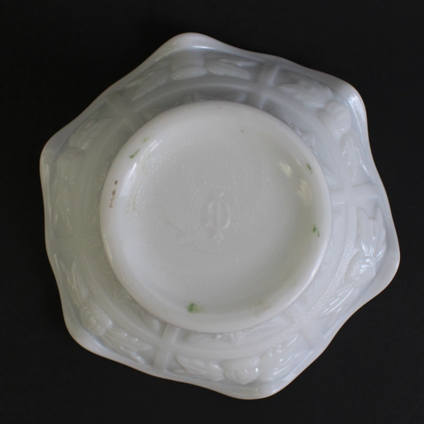 Vintage Imperial White Milk Glass Fluted Vase 6" Diameter 4" Tall