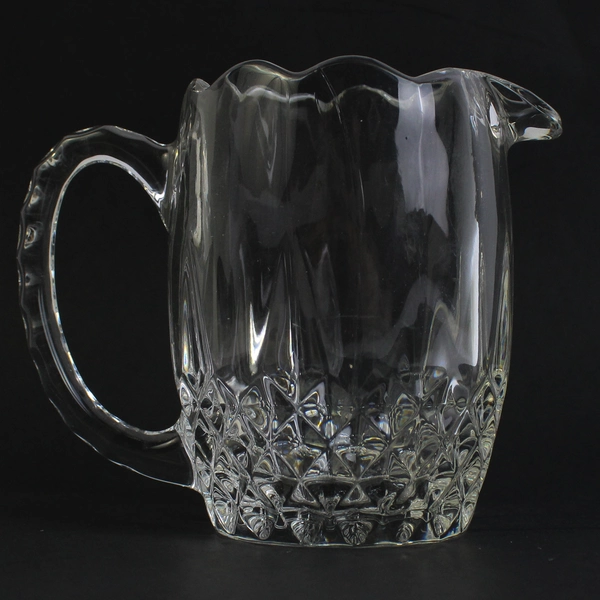 Blarney Cream Genuine 24% Lead Crystal Glass Pitcher Clear 4" Tall