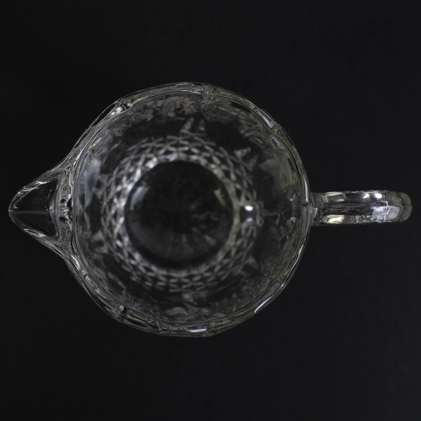 Blarney Cream Genuine 24% Lead Crystal Glass Pitcher Clear 4" Tall