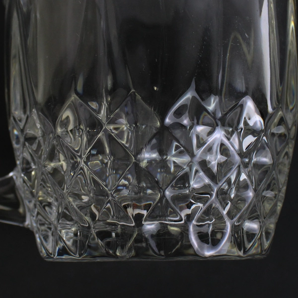 Blarney Cream Genuine 24% Lead Crystal Glass Pitcher Clear 4" Tall