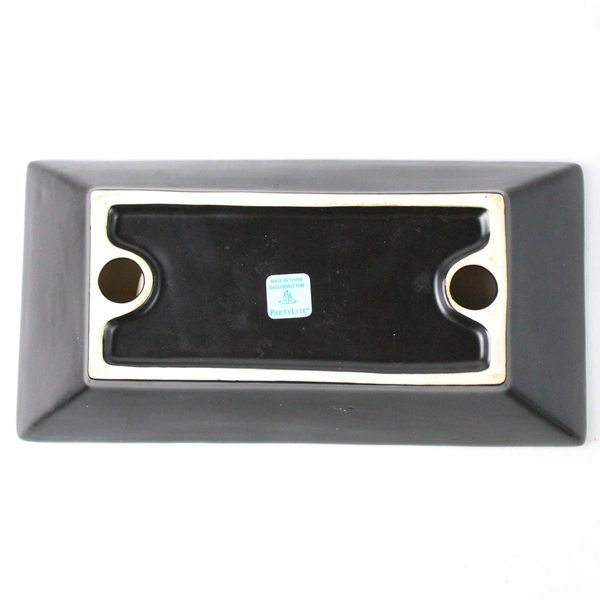 PartyLite Zen Ikebana Style Purple Rectangular Tealight Candle Holder P8086