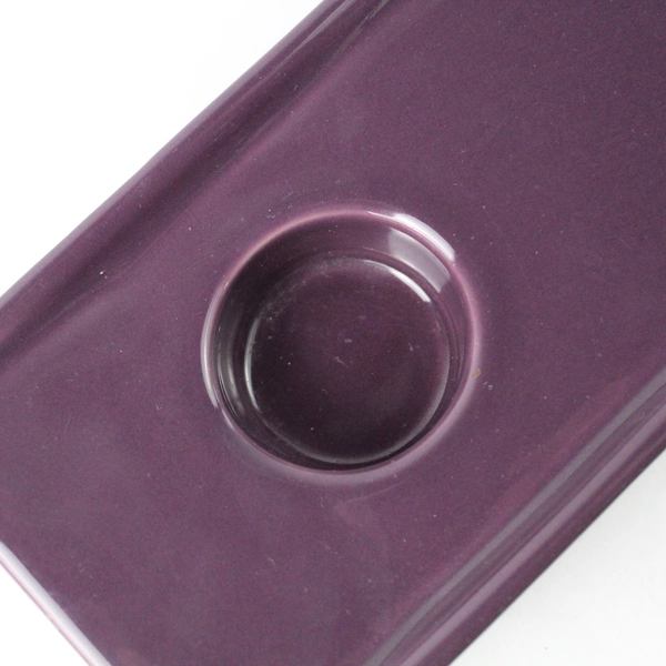 PartyLite Zen Ikebana Style Purple Rectangular Tealight Candle Holder P8086