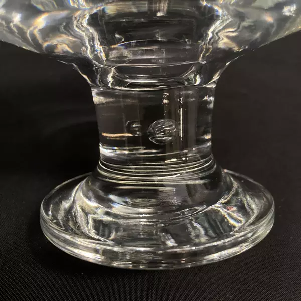 Set of 3 MCM Clear Crystal Short Stem Champagne Sherbet Glasses