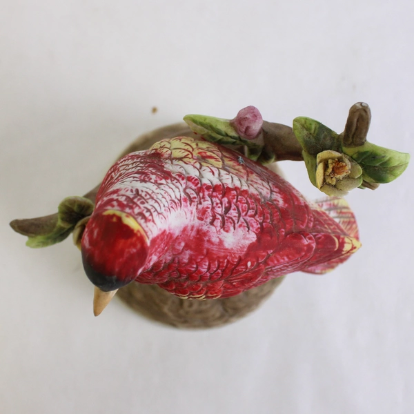 Milano Music Box Porcelain Musical Figurine By Eda Mann Red Cardinal Korea