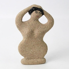 Unique Clay Female Sculpture Signed KRC 5.25"