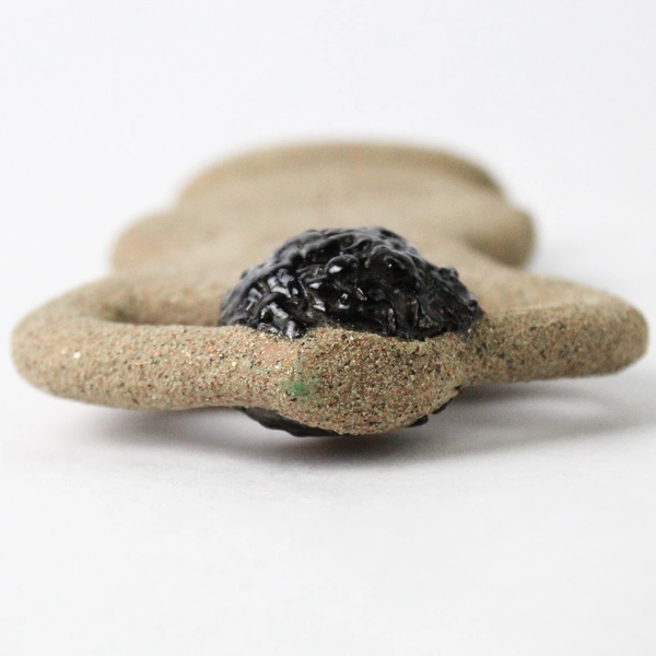 Unique Clay Female Sculpture Signed KRC 5.25"