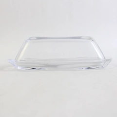 Unbranded Clear Glass Butter Dish With Lid Cover 2.5" Tall Basic