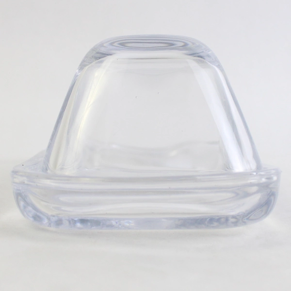 Unbranded Clear Glass Butter Dish With Lid Cover 2.5" Tall Basic