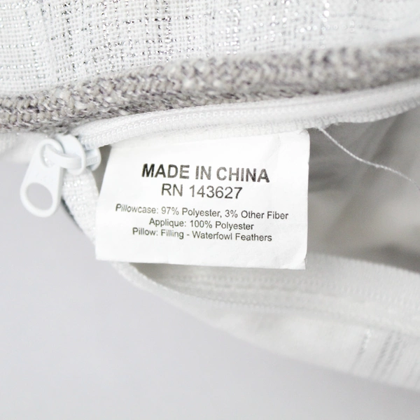 Secret Celebrity Embroidered Glitter Throw Pillow 18x18” Christmas Snow Theme