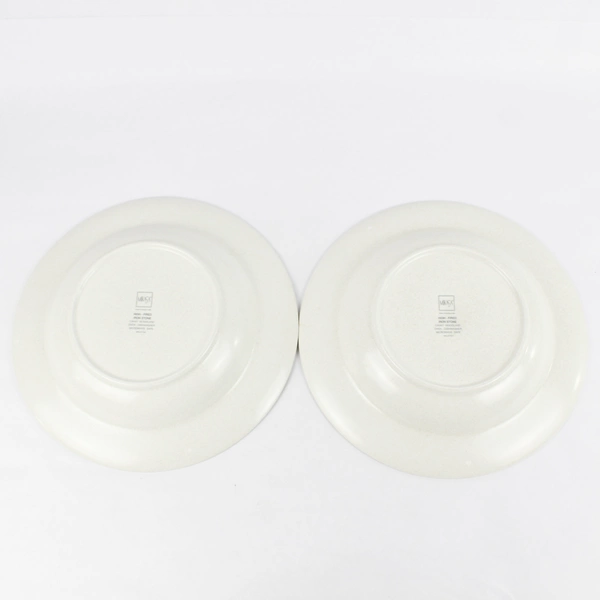 Lot Of 2 Mikasa Woodland Dinner Plate 11.25" Diameter Leaves On Beige