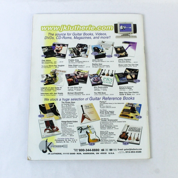 Vintage Guitar Magazine Jan 2002 Steve Cropper & Zappa - Good Condition