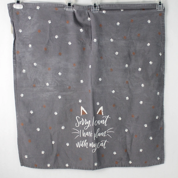 Gray Dish Tea Towel Primitives By Kathy Sorry I Can't I Have Plans with My Cat