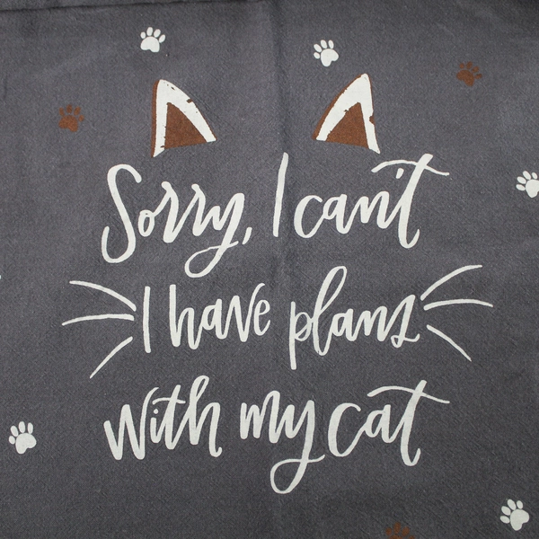 Gray Dish Tea Towel Primitives By Kathy Sorry I Can't I Have Plans with My Cat